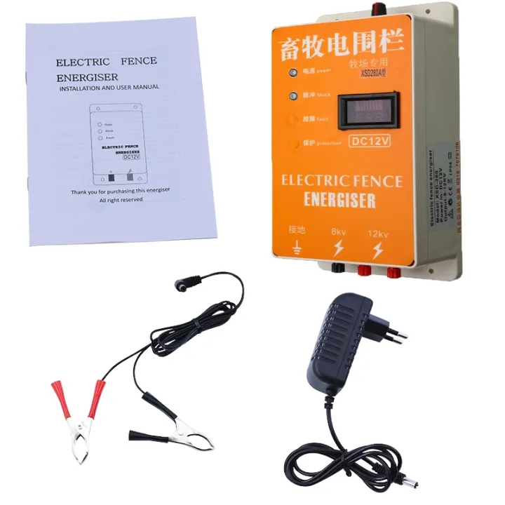 Solar Electric Fence Energizer Charger High Voltage Pulse Controller