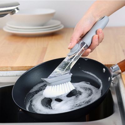【hot】﹍☄  Cleaning 2 In 1 Handle Sponge Washing Tools Sink Scrubber Dish