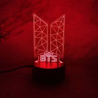 BTS 3D Night Light Bangtan Boys Lamp