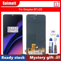 Salmatt จอ OLED สำหรับ Oneplus 6T/A6010ชิ้นส่วนหน้าจอดิจิตอลสัมผัสหน้าจอ LCD A6013รองรับลายนิ้วมือสกรีนสำหรับ A6013 A6010 Oneplus 6T