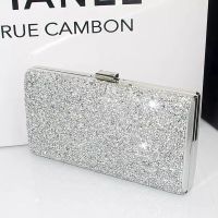 【YD】 DAIWEI New Womens Fashion Luxury Handbags Formal Event/Party Wedding Evening Bag/Handbag/Clutch with Diamonds BLACK SILVER