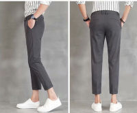 Fashion Korean Nine Pants slim กางเกงขายาว 5ส่วน สไตย์เกาหลี กางเกงลำลองชาย กางเกงสแล็ค