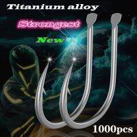 ตะขอเบ็ดตกปลา1000ชิ้นโลหะผสมไทเทเนี่ยมญี่ปุ่นเงี่ยงปลาคาร์พแข็งสุดๆอุปกรณ์ตกปลาตะขอเสริมแมลงวันขายส่ง