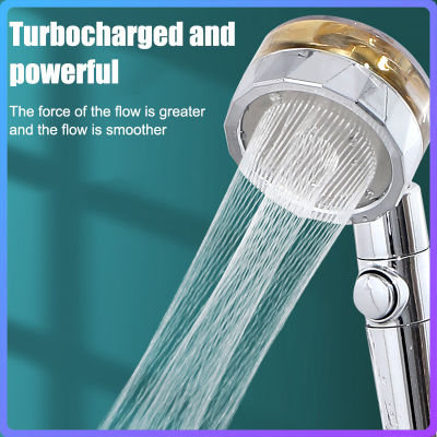 Water Saving Helix Shower Filter Whirlpool Shower Tropical Shower Head Turbofan Showerhead Spa Golden Pressure Pp Cotton Filter