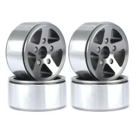 4PCS 1.9 Inch Metal Beadlock Wheel Hub Rim Kit for 1/10 RC Crawler Car Axial SCX10 Traxxas TRX4 RC4WD D90 Redcat Gen8 MST ,1