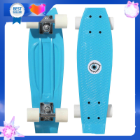 skateboard สเก็ตบอร์ดพลาสติกขนาดเล็กสำหรับเด็ก (สีฟ้า) แผ่นบอร์ดสเก็ต