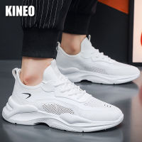 KINEO รองเท้าวิ่งสำหรับผู้ชายสไตล์เกาหลีผู้ชาย,รองเท้าวิ่งลำลองรองเท้าใส่เดินรองเท้าผ้าใบแฟชั่นดั้งเดิมระบายอากาศได้ดีรองเท้ากีฬา