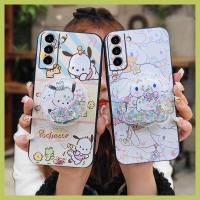 New Arrival foothold Phone Case For Samsung Galaxy S22 Anti-dust Silicone glisten protective Cute cartoon TPU Cartoon