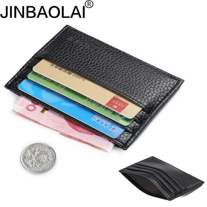 JINBAOLAI แฟชั่นใหม่ที่มีคุณภาพสูงหนังผู้ชายบางกระเป๋าสตางค์ผู้ถือบัตร ...