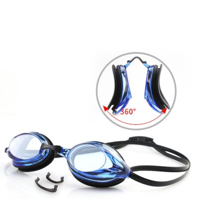 Professional Adult Swim Goggles Waterproof Fog-proof Racing Men Women Cool Silver Plated Swimming glasses antifog