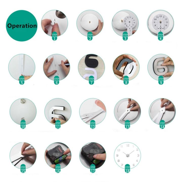 24-home-accessories-ดีไซน์ร้อนขนาดใหญ่นาฬิกาแขวนผนังตกแต่งสั้นๆ-diy-jam-tangan-digital-ห้องนั่งเล่นควอตซ์สติกเกอร์รูปแมว3มิติ