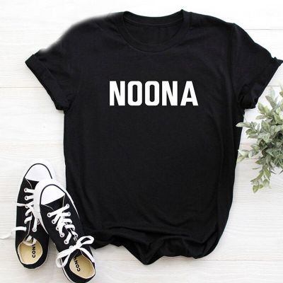 Noona T Shirt Kpop Korean Fashion Hangul Sister T-Shirt Unisex Cotton Short Sleeve Army MonstaX Seventeen Got7 Stray Kids Tees