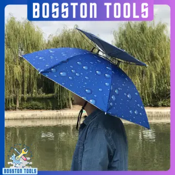 Sun Protection Umbrella Hat Head-Mounted Sunshade Overhead Fishing