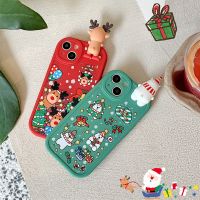 เคสโทรศัพท์ของขวัญ3D สำหรับคริสต์มาสปีใหม่,เคสซิลิโคนนิ่มลายลูกกวาดสำหรับ iPhone 14 13 11 12 Pro Max XS 7 8 Plus SE 2020