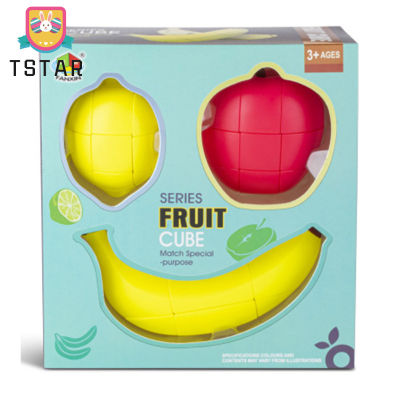 TS【ready Stock】3X3 Fruit Magic Cube Lemon Orange Banana Peach Pear Speed Cube เด็กของเล่นปริศนาการศึกษา【cod】