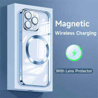 การชุบด้วยไฟฟ้า Magnetic Case for 12 mini/ Pro/Pro Max แม่เหล็ก โปร่งใส เคส สำหรับ ซองใส่โทรศัพท์