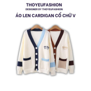 Áo len cardigan cổ V dày dặn. Áo len dày dài tay có túi cài cúc JK Nhật