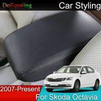 For Skoda Octavia A5 2 A7 3 A8 2022 2021 2020 Car Armrest Console Cover Cushion Support Box Top Matte Liner Mat Case Accessorie