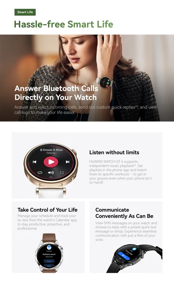 Huawei watch gt hot sale reply to messages