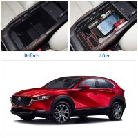 Car Central Control Armrest Storage Box For Mazda CX-30 CX30 2020 2021 Stowing Tidying Auto Interior Decoration Accessories