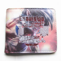 Anime Attack On Titan Cartoon Wallet Men Coin Purse Cosplay Accessory With Printing Of Attack On Titan Scouting Corps Sign