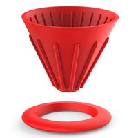 Coffee Dripper Filter Cup Reusable Silica Gel Coffee Filter Foldable Sugar Color Coffee Funnel Drip for Barista