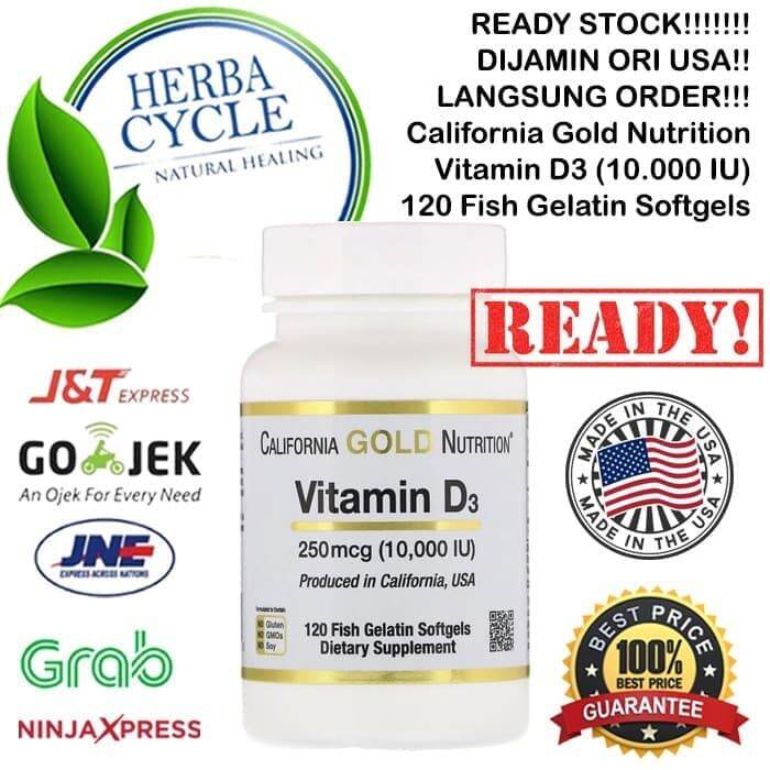 California Gold Nutrition Vitamin D3 (10.000IU) 120 Gels Vitamin Imun