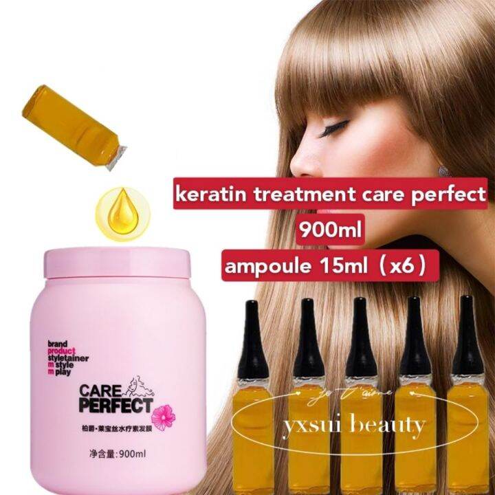 Keratin Treatment Hair Repair 900ml+Keratin Hair Repair Ampoule 15ml x 6pcs Lazada