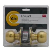 จัดส่งด่วน! ลูกบิดทั่วไป YALE KN-VCA52277US3 หัวกลม สีทองเหลือง YALE KN-VCA52277US3 BRASS ENTRANCE KNOB มืออาชีพเรื่องประตู ประตูราคาถูก พร้อมเก็บเงินปลายทาง