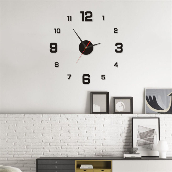 yonuo-นาฬิกา-ความคิดริเริ่ม-โดยสังเขป-แสงระยิบระยับ-นาฬิกาดิจิตอล-สไตล์ยุโรป-diy-นาฬิกาแขวนเงียบ-ไม่เจาะรู-นาฬิกาแขวน