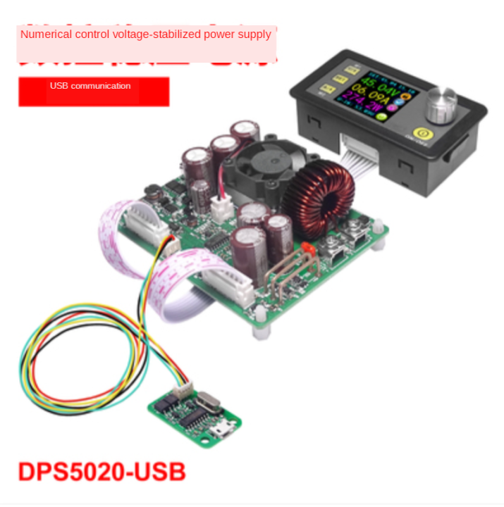 DPS5020พร้อม USB กล่องไวไฟชาร์จพลังแสงอาทิตย์,High-Power DC ปรับ CNC แหล่งจ่ายไฟแรงดันไฟฟ้าคงที่และคงที่ Step-Down หน้าจอสี Step-Down โมดูล