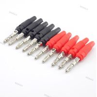 10pcs 4mm Banana Plug Connectors Red Black Solderless Side Stackable For Musical Speaker Video Audio DIY Adapter WDAGTH