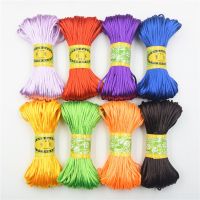 20M Chinese Knotted Thread Soft Satin Rattail Silk Macrame Nylon Cord DIY Handwork Bracelet Necklace Jewelry Cord Sewing Supplie