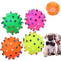 Round Dog Ball Toy Durable Puppy Training Ball Decompression Display Mold Squeaky Interactive Training Pet Ball Toy Toys