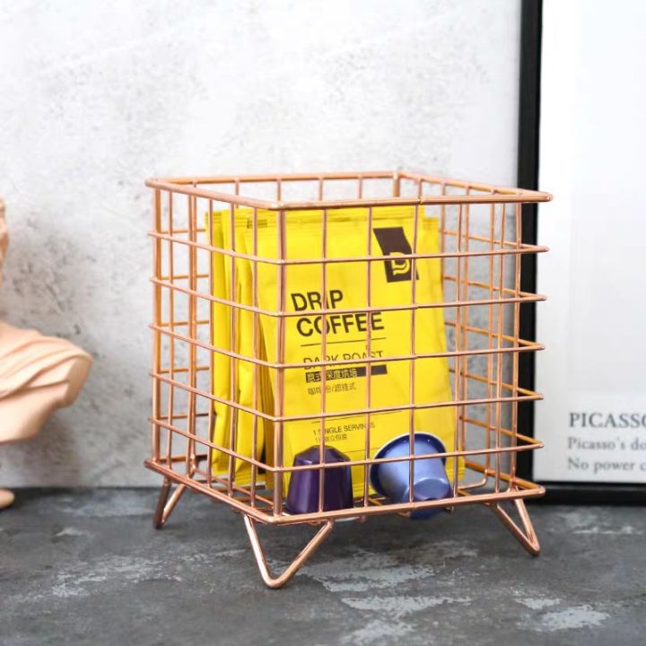 nordic-metal-wrought-iron-storage-basket-desktop-debris-storage-rack-snack-coffee-storage-box