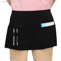 ☑ 2 Styles Short Waist Apron Restaurant Kitchen Black Half Apron for Cafe Shop BBQ Hairdresser Aprons Bar Kitchen Accessory