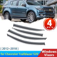 4x Deflectors for Chevrolet Holden Trailblazer SUV RG 2 II 2012~2018 2013 Accessories Car Side Window Visors Rain Eyebrow Guards