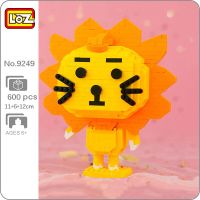 LOZ 9249 Animal World Sun Lion Sunflower Monster Pet Doll Model DIY Mini Diamond Blocks Bricks Building Toy for Children no Box