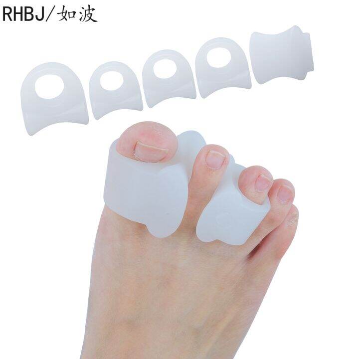 2pcs-white-blue-soft-silicone-gel-toe-separator-hallux-valgus-bunion-spacers-overlapping-toes-thumb-corrector-foot-care-tools