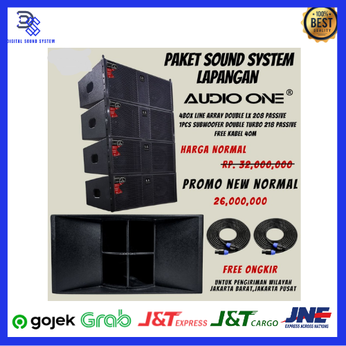 Paket Sound System Lapangan Line Array Murah Audio One Garansi 1 Tahun