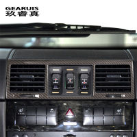 สำหรับ Benz G Class W463 G500 G55 2004-2011คาร์บอนไฟเบอร์รถ Central Control เครื่องปรับอากาศ Air Outlet ฝาครอบสติกเกอร์