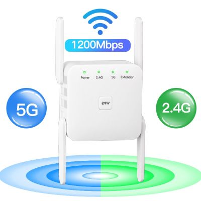 สหรัฐปลั๊กเรา2.4G 300M 5G เครื่องทวนสัญญาณไร้สายบูสเตอร์1200Mbps 300Mbps Wi-Fi ระยะไกลขยายเครือข่าย2.4G Ess Point ตั้งค่าง่าย J76
