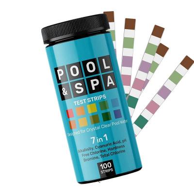 Hot Tub Test Strips Hot Tub Spa Test Kit 100 Strips Pool And Spa Test For PH Water Hardness Test Kit For Hot Tub Chlorine PH Inspection Tools