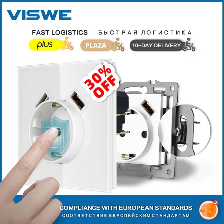 new-popular89-eu-usb-wallsocket-พร้อม-usb-สำหรับ-homeports-5v-2-1afull-glass-mirror-แผงกระจกปลั๊กผนัง-f801-gr02