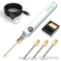 【hot】✘☢◐  Adjustable Temperature USB Electric Soldering Iron 5V 8W With The Solder Welding Tin Wire Repain WIth 3 Tips