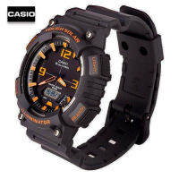 Velashop นาฬิกาข้อมือผู้ชายคาสิโอ 2 ระบบ Casio Analog Digital Tough Solar สายยางเรซิ่นสีดำ รุ่น AQ-S810W-8AVDF, AQ-S810W-8A, AQ-S810W, AQS810W