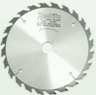 Makita accessories Blade Saw for wood  part no. A-81371 size  160 MM *20 MM* 2.2 MM *24 T ใบเลื่อยวงเดือน ตัดไม้.ขนาด  6 นิ้ว รู 20 มิล หนา 2.2 มิล จำนวนฟัน 24 ฟัน ยี่ห้อ มากีต้า