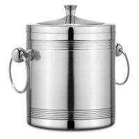 Stainless Steel Double-Layer Ice Bucket Insulation Ice Bucket Bar KTV Ice Bucket Household Beer Bucket Ice Bucket