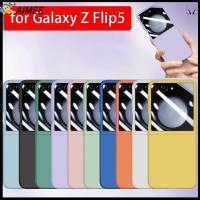 AIMEE 1Pcs พร้อมฟิล์มกระจกเทมเปอร์ สำหรับ Z flip 5 Case ป้องกันปกป้องปกป้อง พีซีทีพียู ฝาปิดโทรศัพท์ ของใหม่ กันกระแทกและกันกระแทก ตัวป้องกันโทรศัพท์มือถือ สำหรับ Samsung Galaxy Z Flip5 โทรศัพท์สำหรับโทรศัพท์