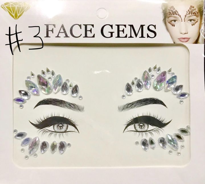 face gems face crystal sticker | Lazada PH